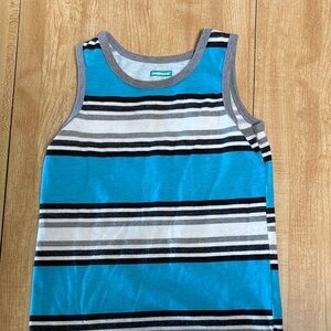 Garanimals Teal and Gray Striped Kids Tank Top
